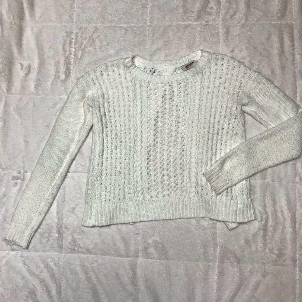 White Arizona open back sweater